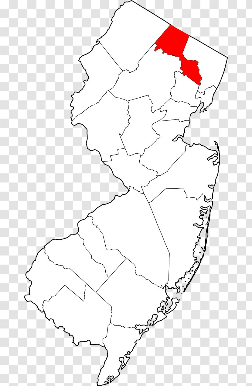 Bergen County, New Jersey Warren Burlington Paterson Passaic - County - Map Transparent PNG