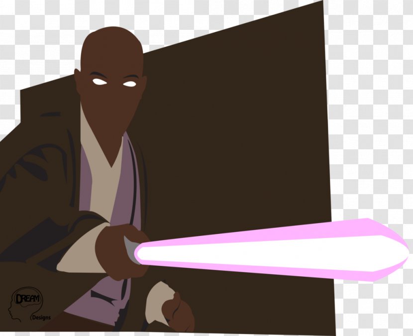 Cartoon Font - Art - Mace Windu Transparent PNG