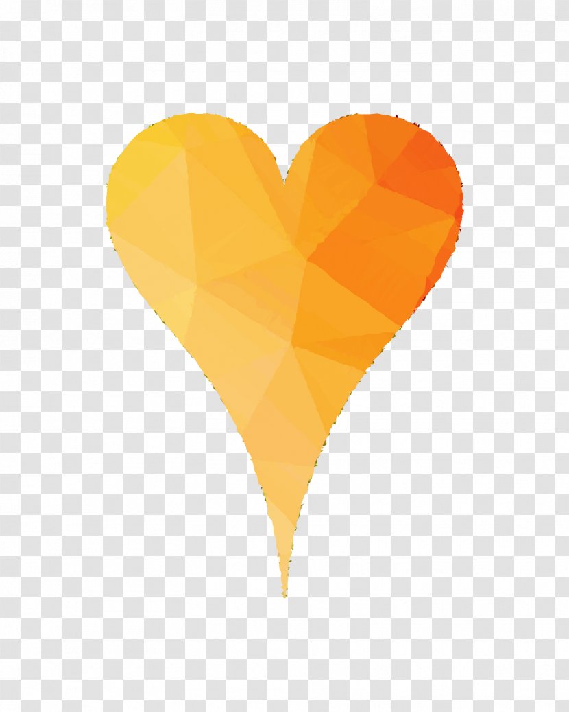 Heart Font Orange S.A. M-095 - Cartoon Transparent PNG