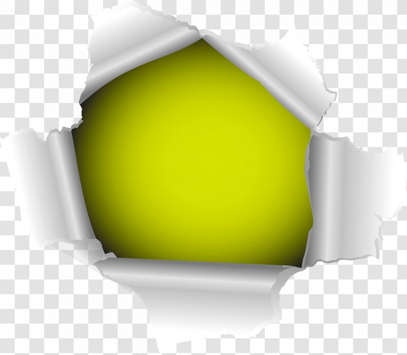 Paper Computer File - Yellow - Tear Transparent PNG