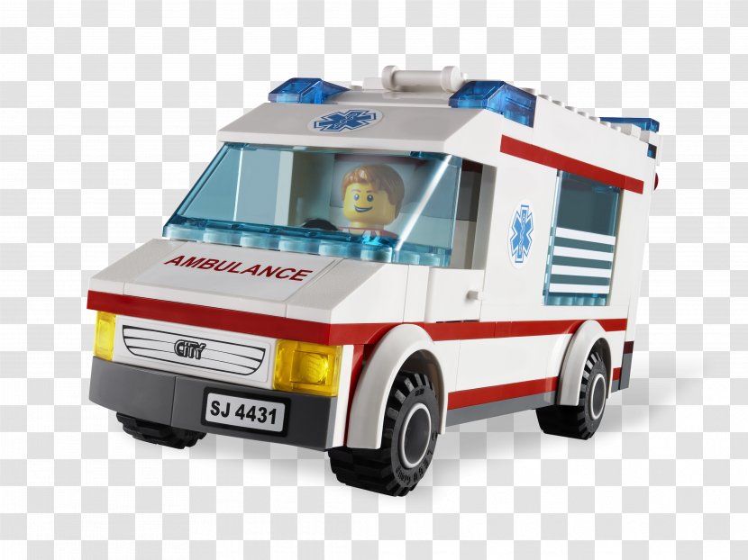Lego House City Ambulance Toy - Emergency Vehicle Transparent PNG