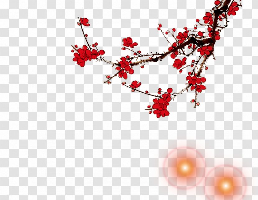 China Chinese New Year Lantern Festival - Years Day - Plum Decoration Transparent PNG