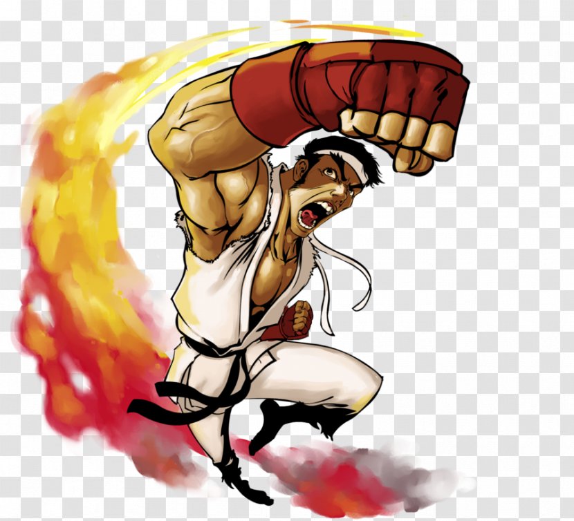 Shoryuken Street Fighter IV Sagat Evil Ryu - Cartoon - Fictional Character Transparent PNG