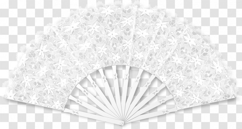 White Hand Fan Line Headgear Transparent PNG