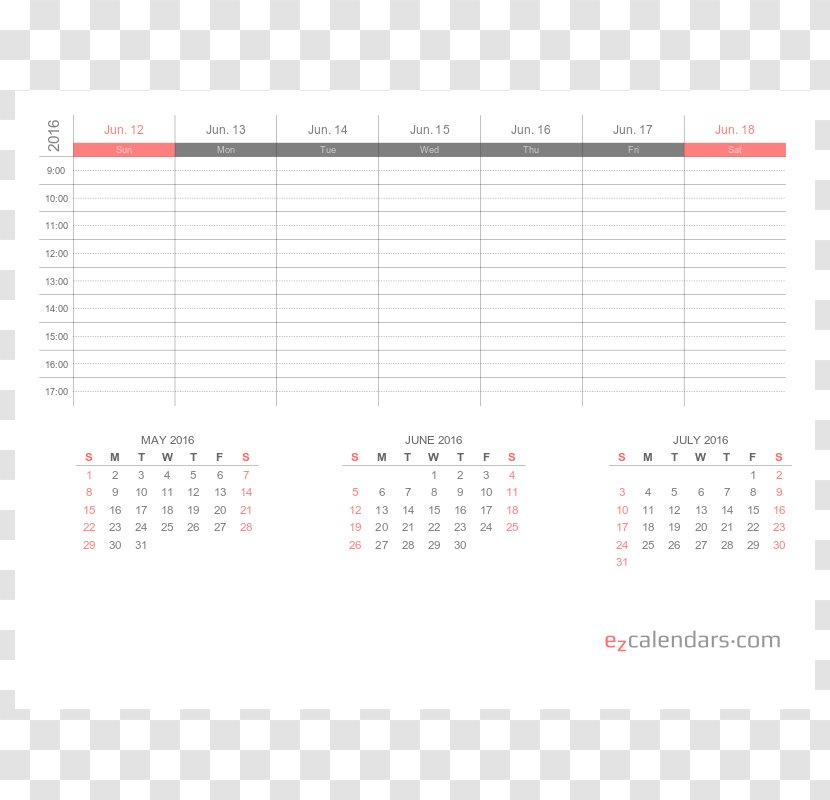 Calendar Template Month Microsoft Word July - 2019 Transparent PNG