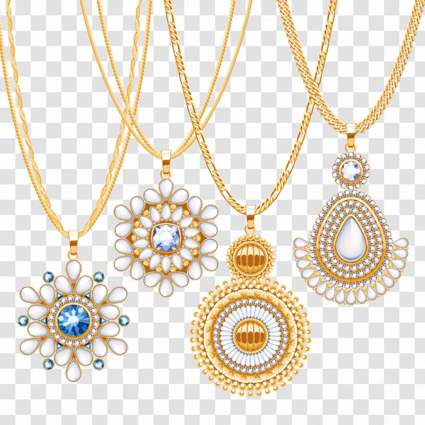 Euclidean Vector Necklace Gold Jewellery - Fashion Accessory - Luxury Diamond Transparent PNG