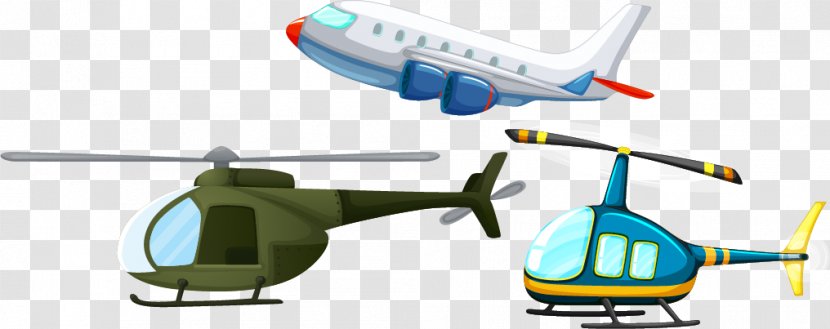 Helicopter Airplane Aircraft Vehicle - Vector Material Cute Transparent PNG