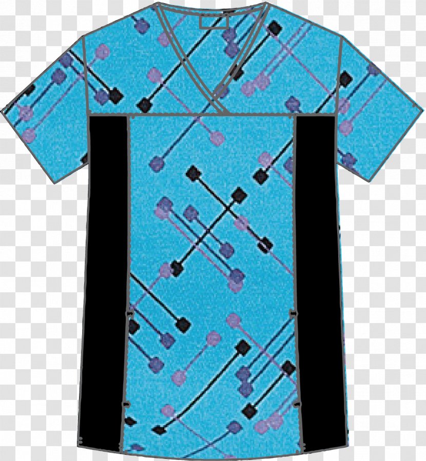 T-shirt Top Scrubs Neckline Collar - Tshirt - Pattern Techno Transparent PNG