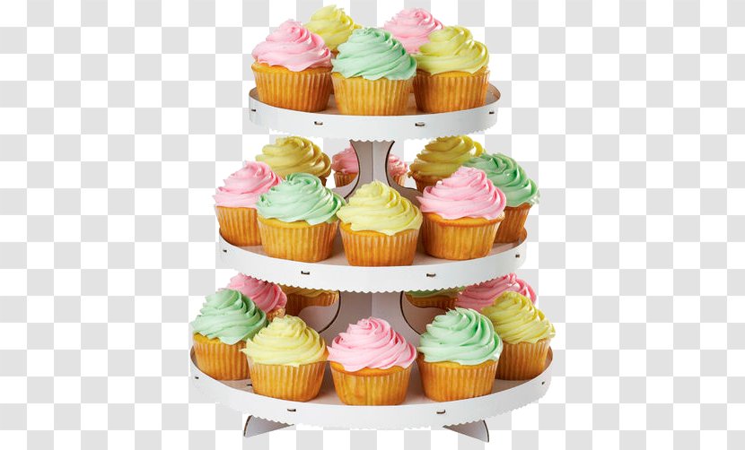 Cupcakes & Muffins Cake Decorating - Cream - Cupcake Stand Transparent PNG