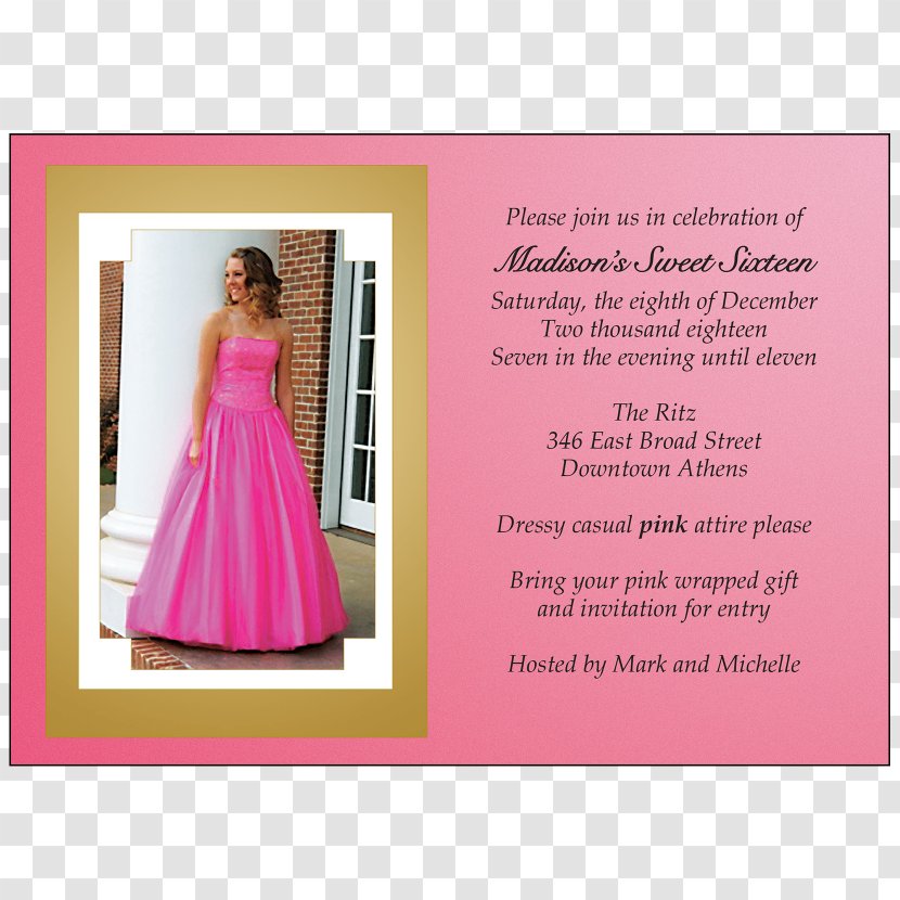 Sweet Sixteen Ira's Peripheral Visions Gown Sorting Algorithm - Newness - Invitation Transparent PNG