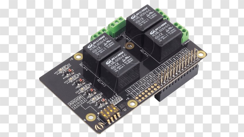 Raspberry Pi Relay I²C BASIC Stamp Printed Circuit Board - Electronic Device - Computer Transparent PNG