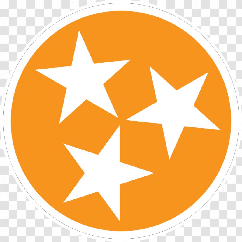 Flag Of Tennessee Decal State Library And Archives - Symmetry - Star Sticker Transparent PNG