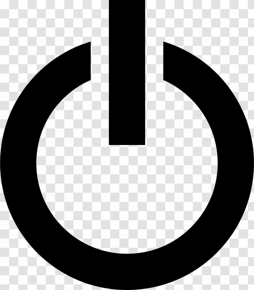 Power Symbol - Black And White Transparent PNG