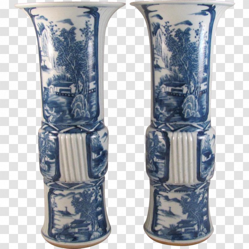 Ceramic Blue And White Pottery Product Design Vase Transparent PNG