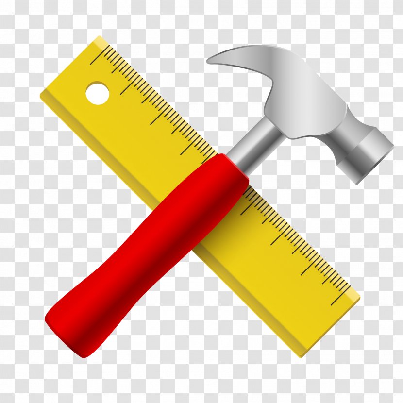 Hammer Ruler Icon - And Transparent PNG