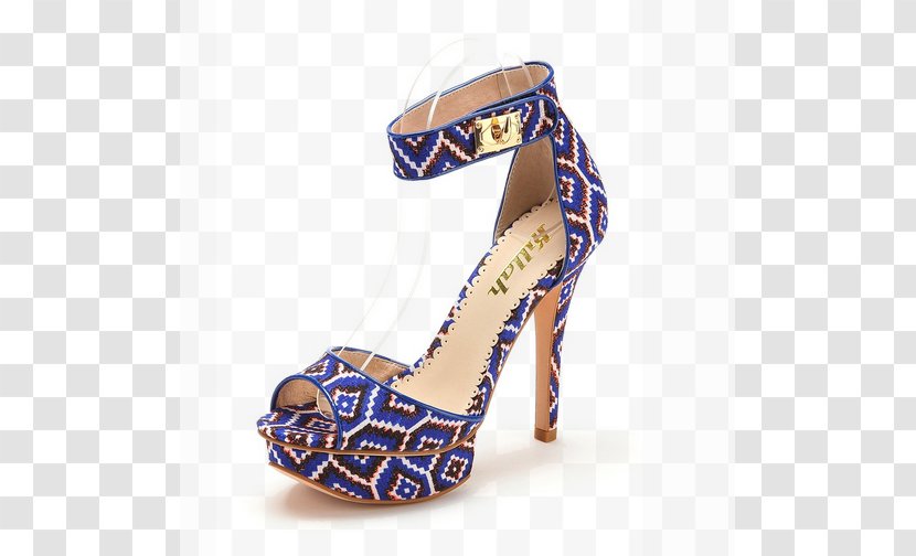 High-heeled Footwear Shoe Blue - Cloth High Heels Transparent PNG