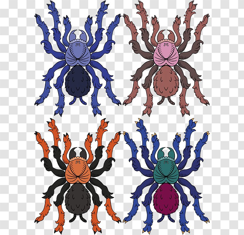 Heraldry Spider Tarantula Ragno Illustration - Membrane Winged Insect Transparent PNG