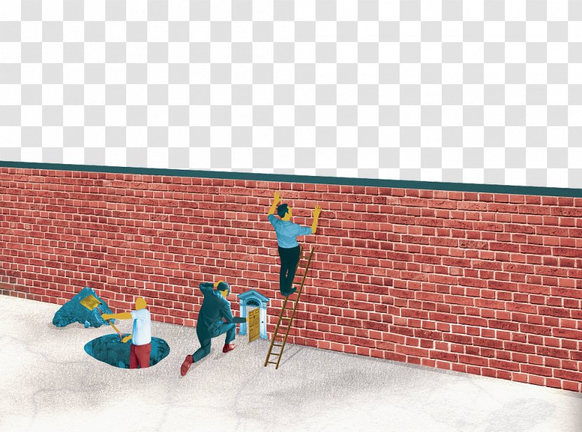 Brick Wall Businessperson Photography Illustration - Royaltyfree - Illustrations Piled Up The Transparent PNG