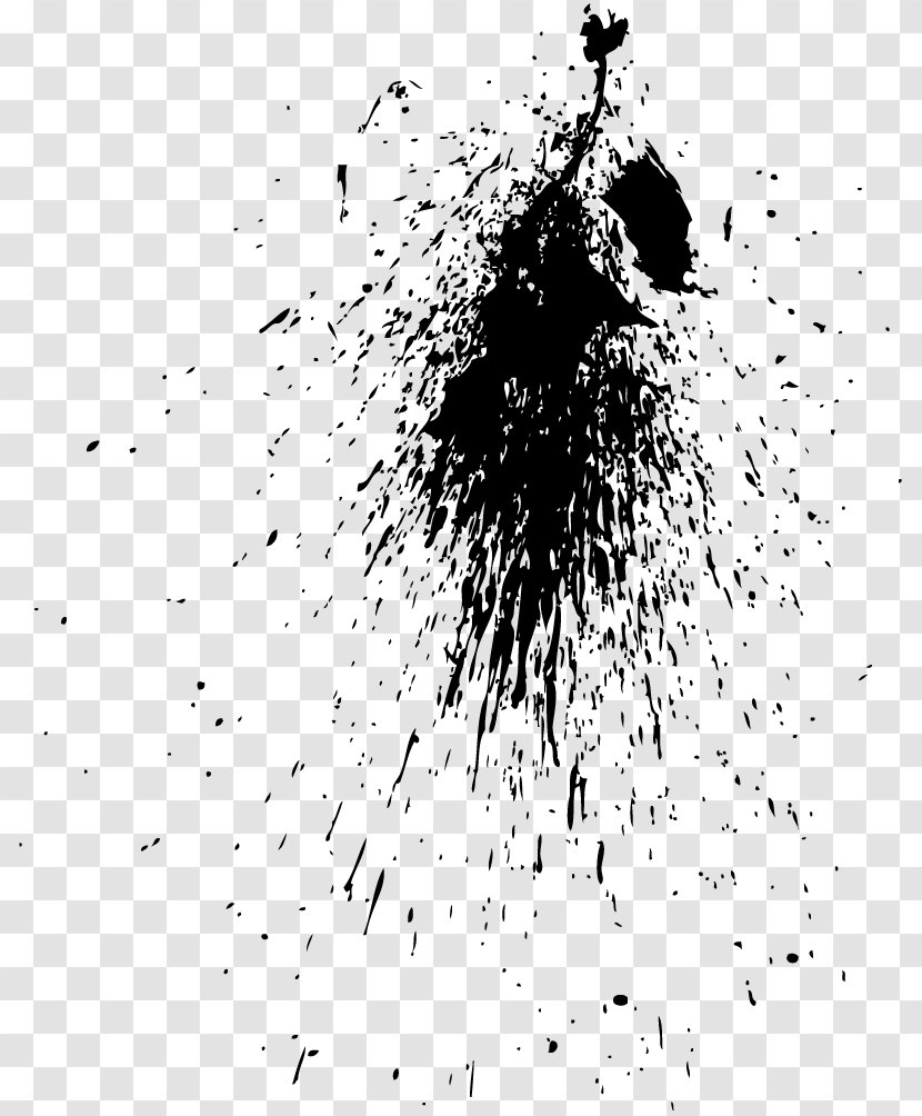 Ink Clip Art - Monochrome Photography - Splatter Transparent PNG