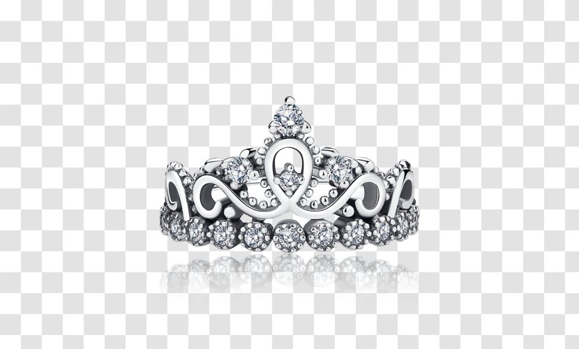 Princess Crown Ring Tiara Silver - Headgear Transparent PNG