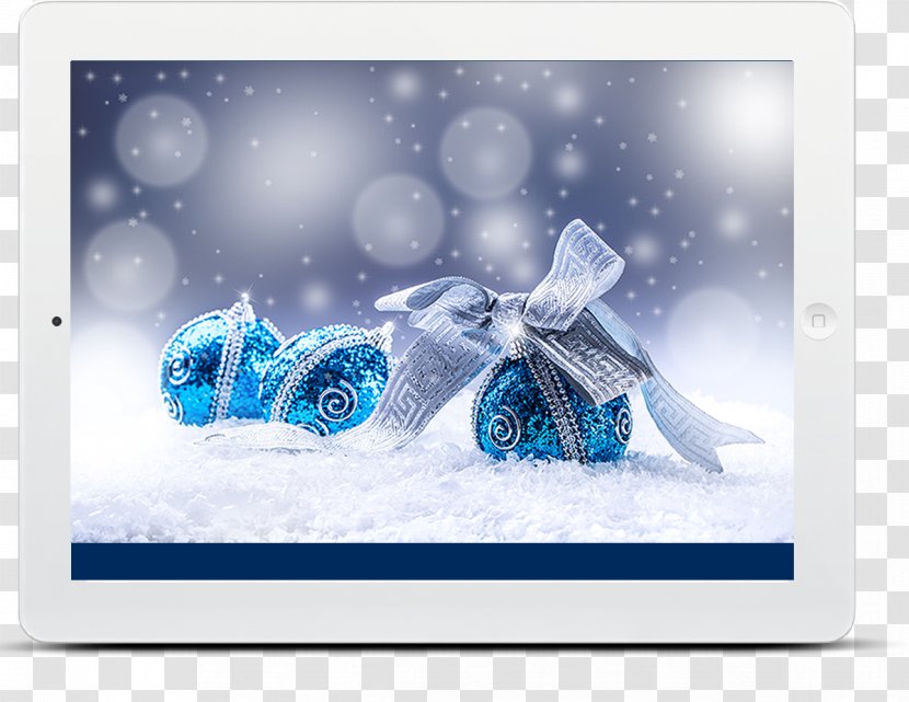 Blue Christmas Silver Holiday - Party Transparent PNG