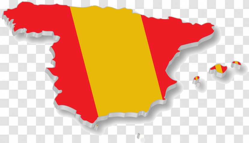 Flag Of Spain World Map - Yellow - Brunch Transparent PNG