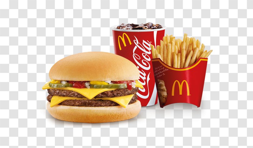 McDonald's Double Cheeseburger Hamburger Fast Food Big Mac - Breakfast Sandwich - Burger Transparent PNG
