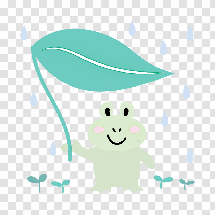 Green Cartoon Turquoise Line Smile Transparent PNG