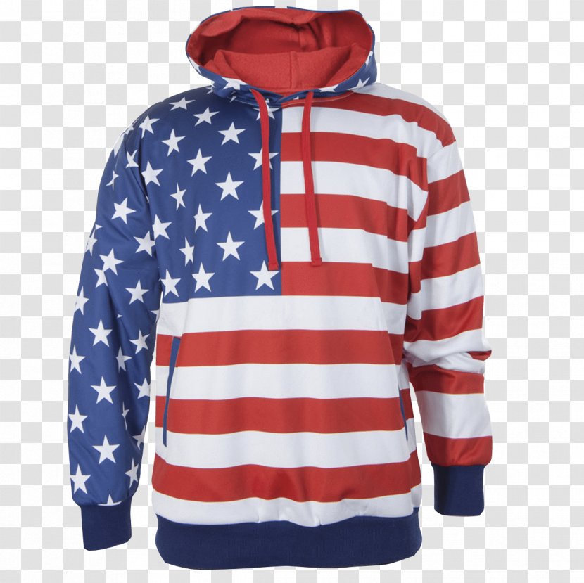 Hoodie Flag Of The United States Sweater Bluza - Hood Transparent PNG