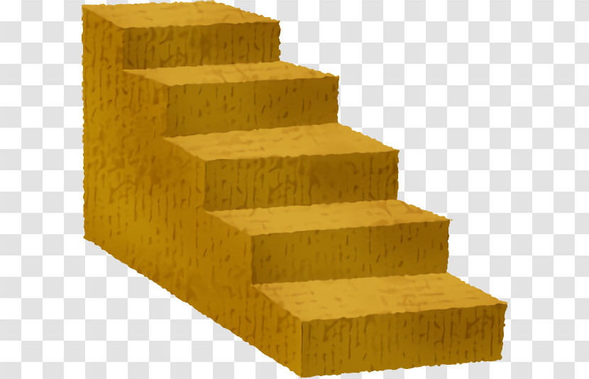 Lumber Yellow Angle Stairs Transparent PNG