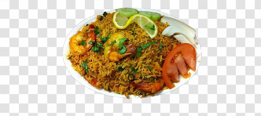 Biryani Indian Cuisine Palak Paneer Vegetarian Middle Eastern - Hyderabadi Biriyani - Rice Transparent PNG
