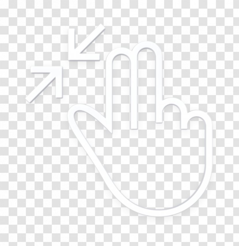 Fingers Icon Gesture Hand - Resize - Blackandwhite Transparent PNG