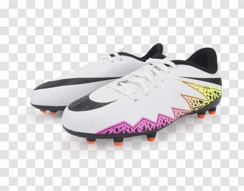 Cleat Sports Shoes Nike Hypervenom - Footwear - Reflect Orange Soccer Ball Black And White Transparent PNG