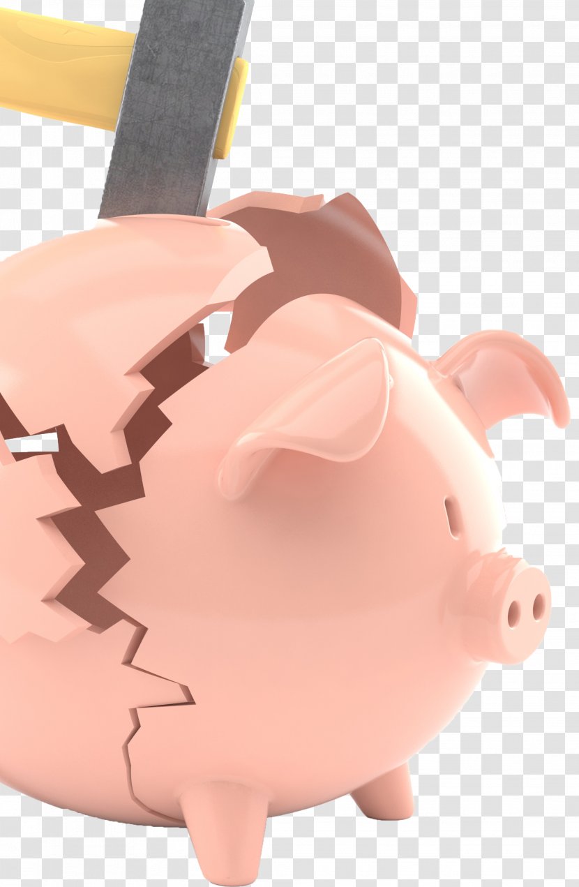 Piggy Bank Money Credit - Pink Transparent PNG