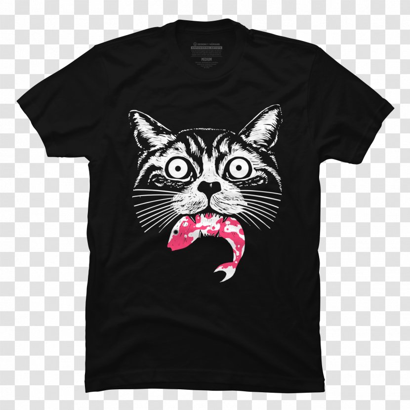 Printed T-shirt Top Hoodie - Neck - Cat Lover T Shirt Transparent PNG