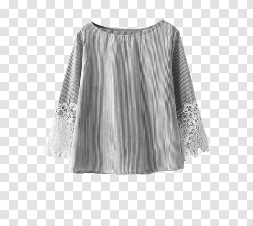 Sleeve Blouse T-shirt Boat Neck Collar - Clothing Decoration Transparent PNG