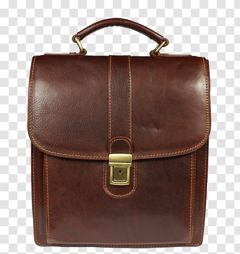 Briefcase Leather Handbag Brown Messenger Bags - Shoulder Bag Transparent PNG