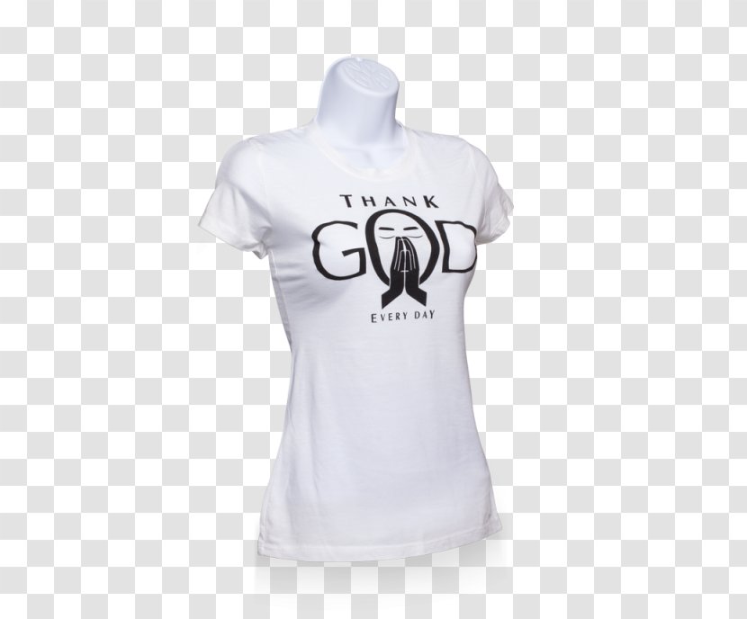 T-shirt Sleeve Outerwear Neck - Logo - Thank God Transparent PNG