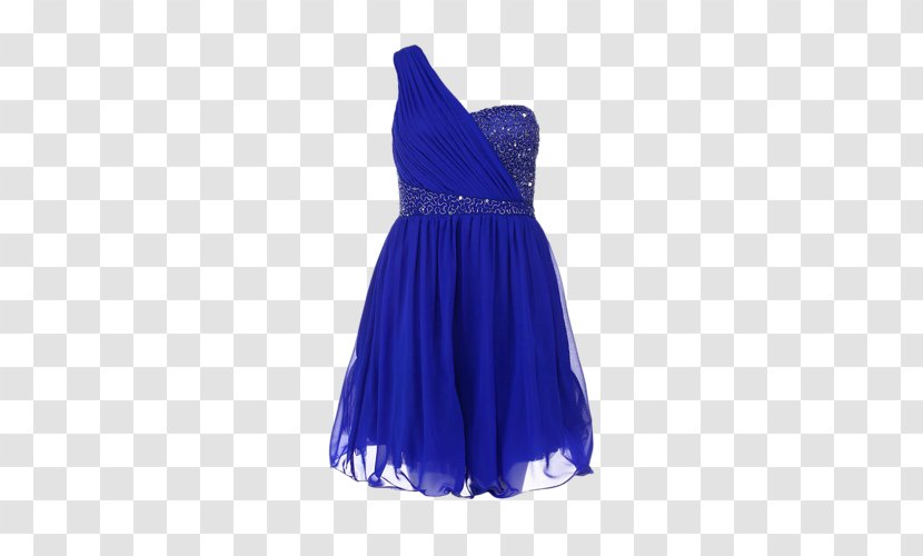 Cocktail Dress Cobalt Blue Shoulder Transparent PNG