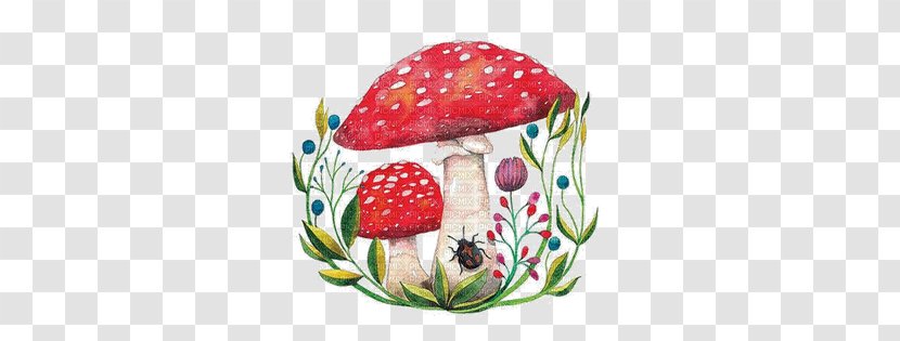Edible Mushroom Watercolor Painting Fungus - Amanita Muscaria Transparent PNG
