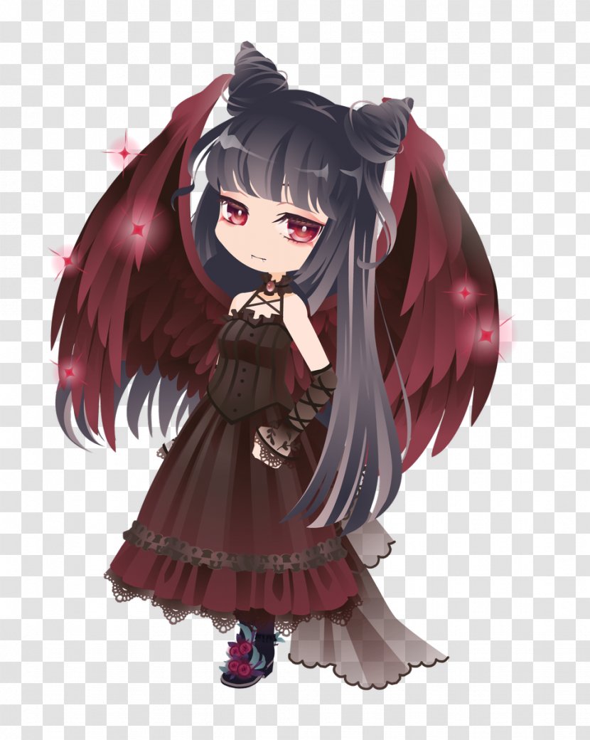 Black Hair Brown Face Angel - Frame Transparent PNG