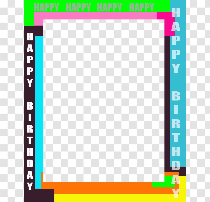 Happy Birthday Picture Frames Magazine Clip Art - Rectangle - Free Transparent PNG