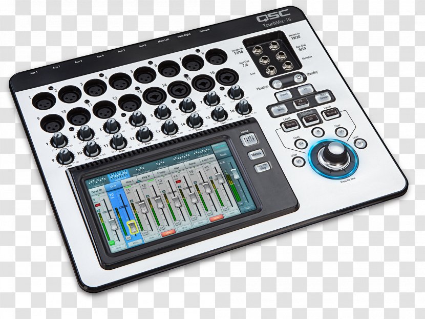 QSC TouchMix-16 Audio Mixers Digital Mixing Console Touchscreen - Watercolor - Tree Transparent PNG