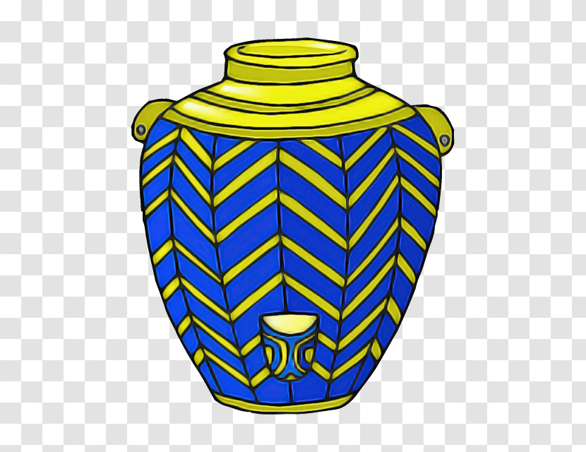 Vase Yellow Blue Urn Artifact Transparent PNG