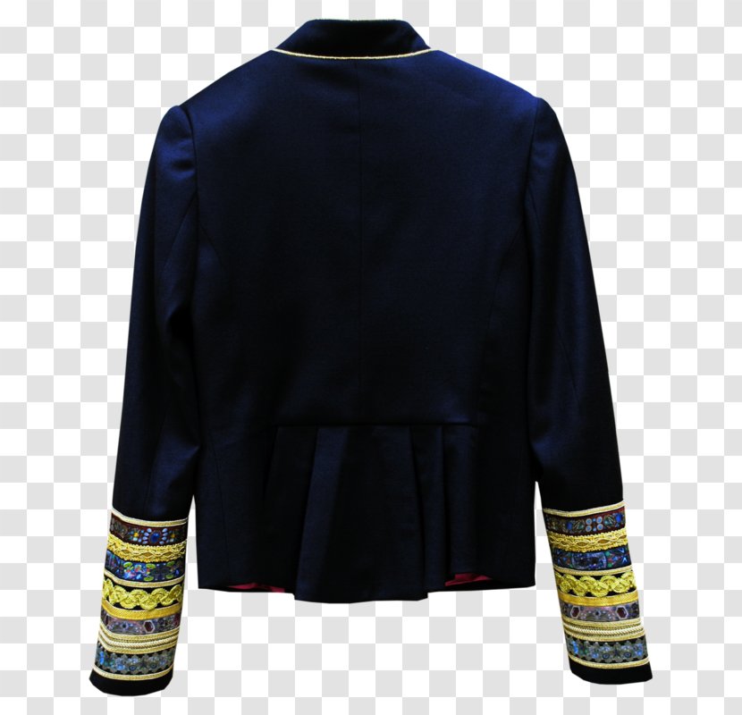 Jacket Outerwear Sleeve Electric Blue Transparent PNG