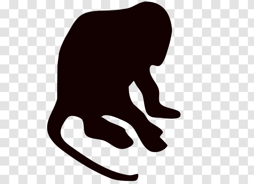 Silhouette Monkey Drawing - Stencil - Black Transparent PNG
