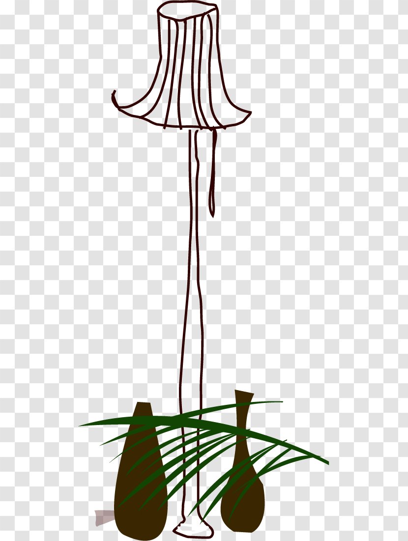 Clip Art - Ceiling Fixture - Vector Painted Floor Lamp Transparent PNG