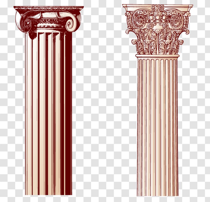 Column Corinthian Order Doric Classical Architecture - European Pattern Ai Transparent PNG