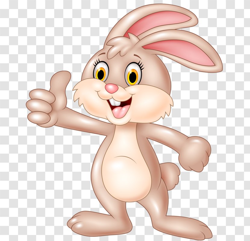 Rabbit Easter Bunny Hare Clip Art - Cartoon - Happy Transparent PNG