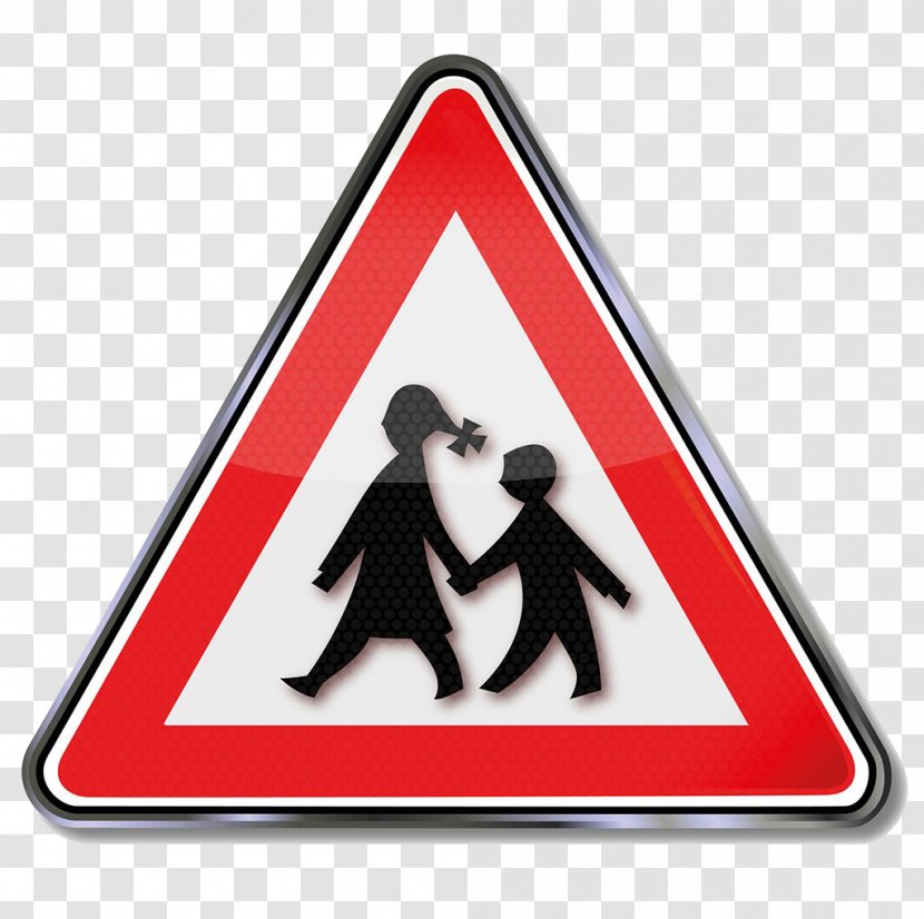 Warning Sign Traffic Royalty-free - Logo - Triangle Of Children Hand In Transparent PNG